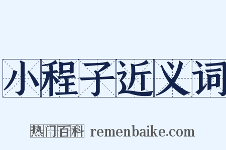 小程子近义词是什么意思的图片